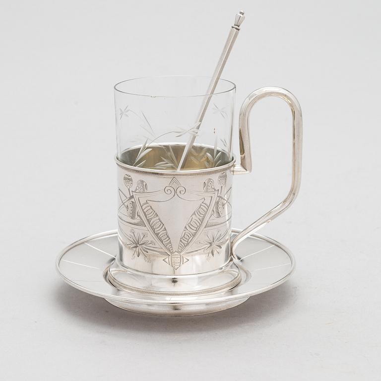 Teesetti, 4 osaa, hopeaa, Venäjä 1873-1917.