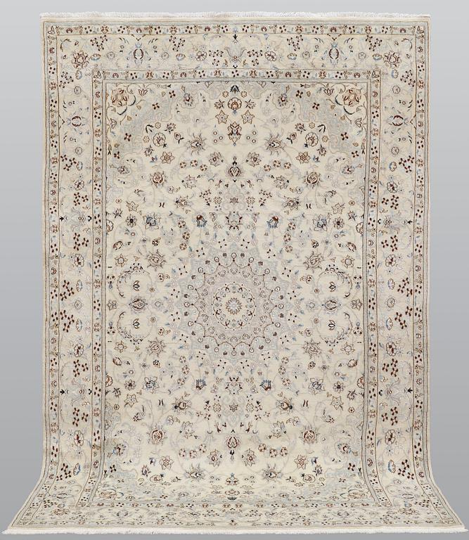 A carpet, Nain part silk so called 9 LAA, ca 303 x 198 cm.