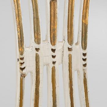 Three matched Gustavian chairs, second half of the 18th century.