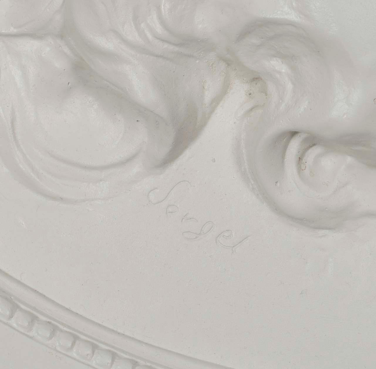 JOHAN TOBIAS SERGEL, efter, väggrelief, gips, 1900-talets senare hälft.