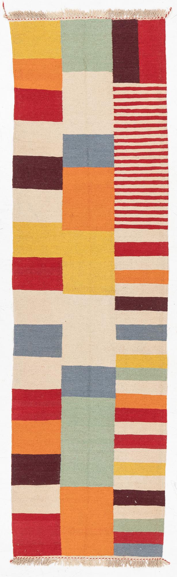 Gallerimatta, Kelim, ca 293 x 84 cm.