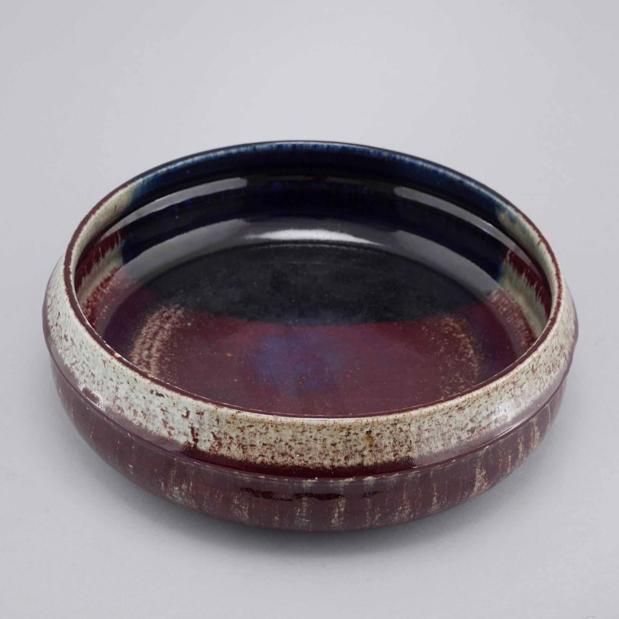 SYLVIA LEUCHOVIUS, skål, chamotterat stengods, Rörstrands Ateljé, signerad SL och daterad -71.