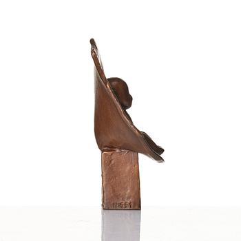 Lisa Larson, skulptur "Tummelisa", brons, Scandia Present, ca 1978, nr 551.