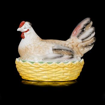 ÄGGHÖNA, porslin, Gustavsberg, 1900-talets mitt.