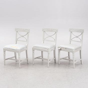 Chairs, 3 pcs, Gustavian style, circa 1800.