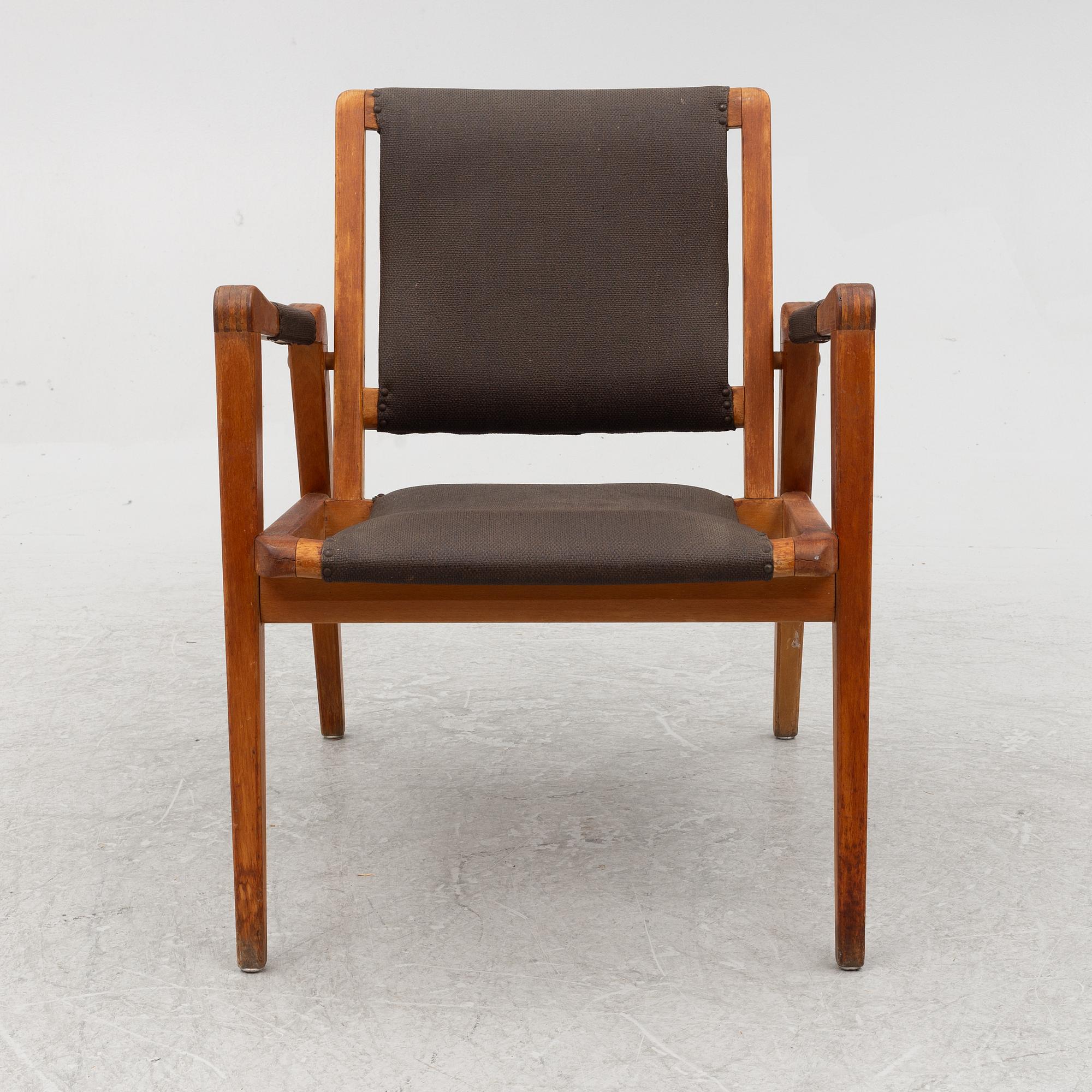 Axel Larsson, fåtölj,  modell 244, Svenska Möbelfabrikerna Bodafors, 1940-50-tal.