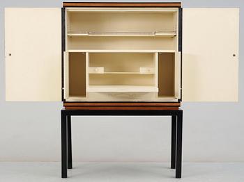An Otto Schulz stained birch and mahogany cabinet, by Boet, Sweden 1930's.