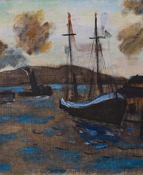 Ragnar Sandberg, Fishing boats in the harbour.