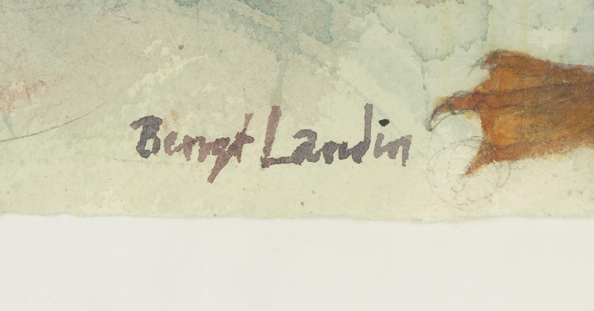 Bengt Landin, watercolour, signed.