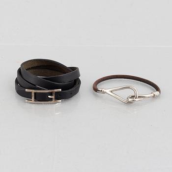 Hermès, bracelet, two pieces, "Hapi triple tour" & "Jumbo".