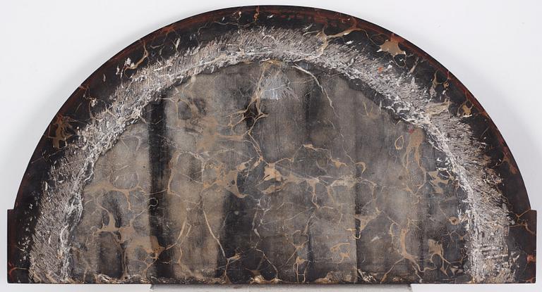 The "De Geer cabinets" a pair of demi-lune cabinets by Georg Haupt (master in Stockholm 1770-1784), Gustavian.