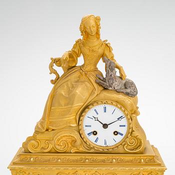 A neo-rococo mantel clock marked S Marti et Cie, France, mid-19th century.