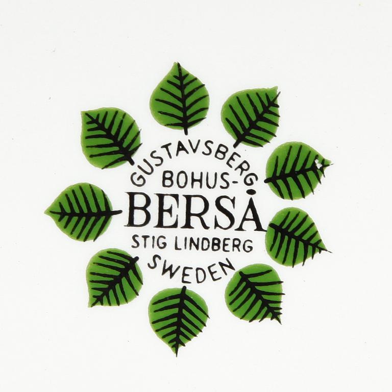 SERVISDELAR, 11 delar, flintgods, "Berså", Stig Lindberg, Gustavsberg.