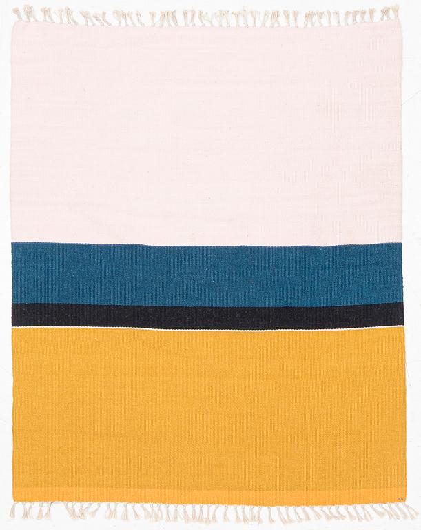 Maria Hillfon, a flat-woven rug, signed MH, c. 164 x 133 cm.