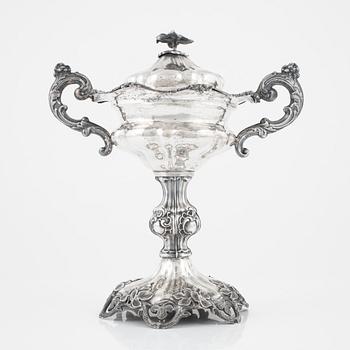 Sockerskål, silver, nyrokoko, C Holm, Norrköping 1859.