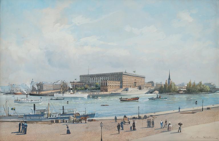Anna Palm de Rosa, Vy över Kungliga slottet, Stockholm.