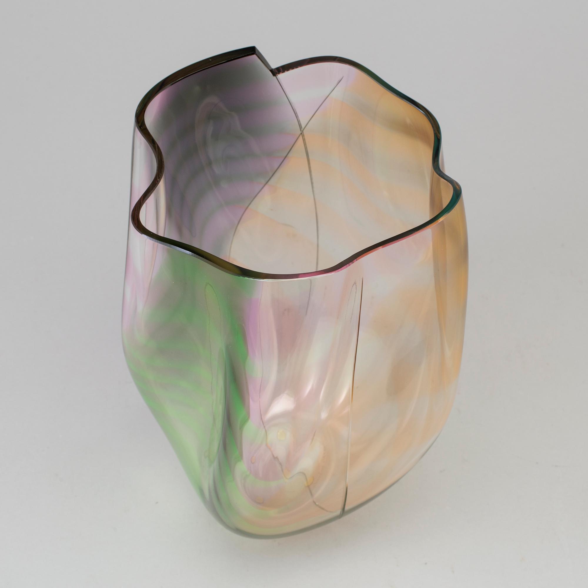GUNNAR CYRÉN, vas, glas, "Cyrano", Orrefors Unique, signerad och daterad 85.