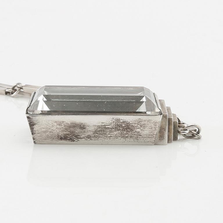 Wiwen Nilsson, collier sterlingsilver och bergkristall Lund 1944.