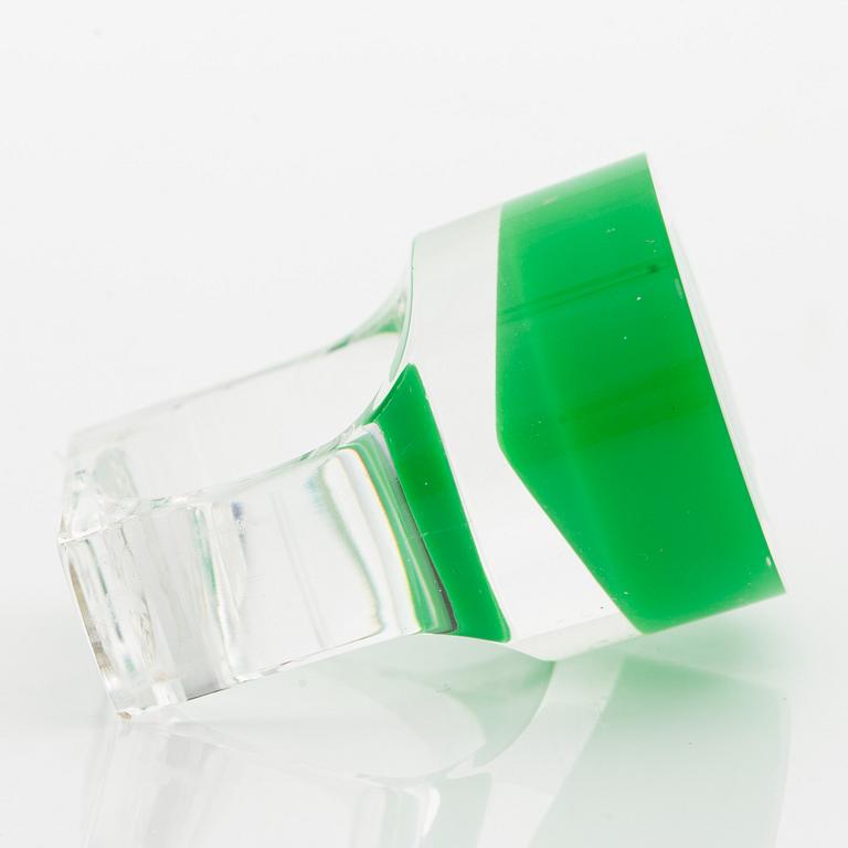 Siv Lagerström, three rings, acrylic plastic, 1970s.