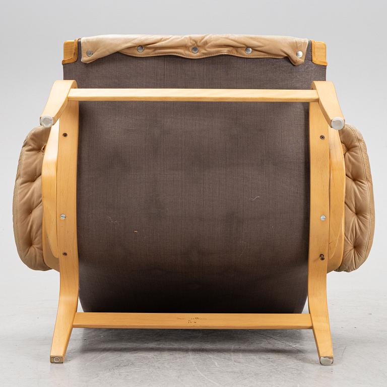 Bruno Mathsson, a "Pernilla" armchair with foot stool, Dux,