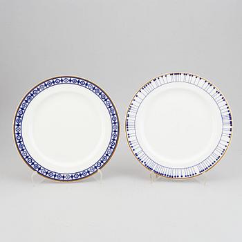 A 24 pcs bone china service from Flux Stoke on Trent, different motives and designers, designed in 2012. England.