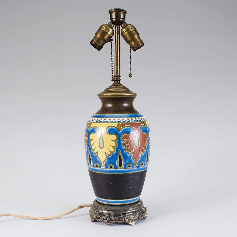 Table lamp, Gouda, Holland, early 20 th century.