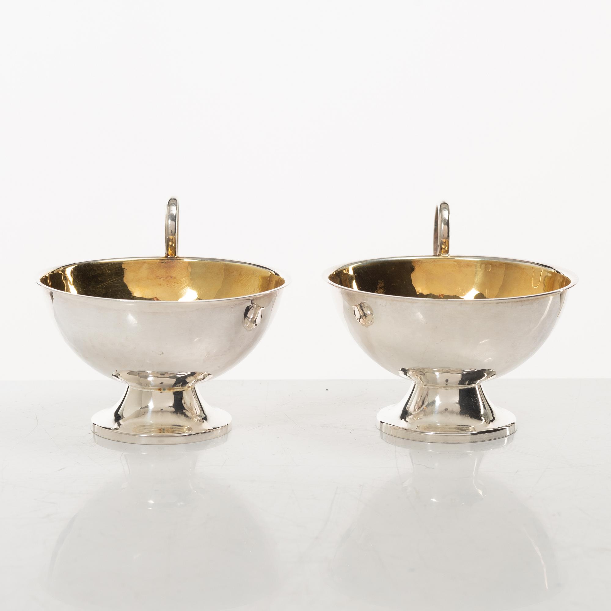 Punch mugs, 12 pcs, silver, Cesons, Gothenburg 1970s.