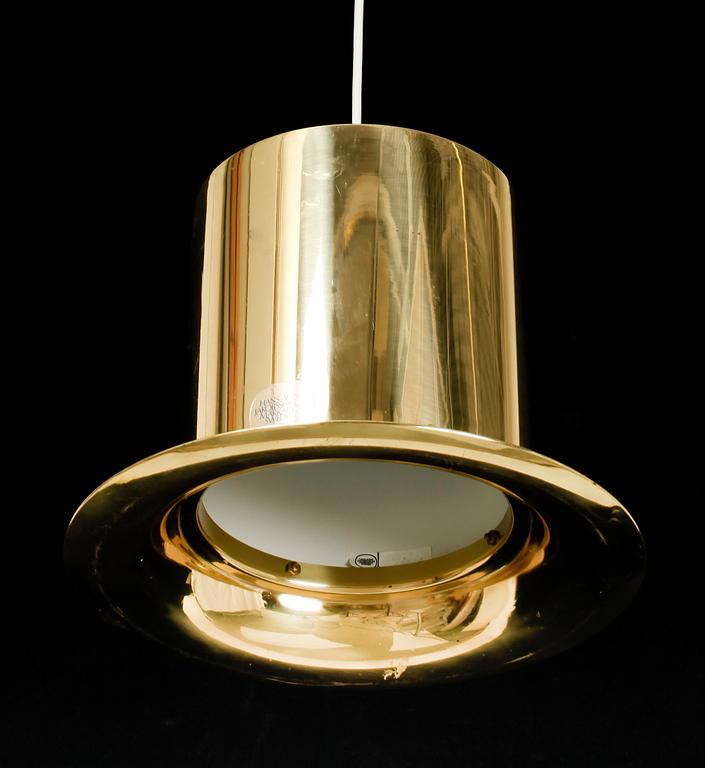 TAKLAMPA, Hans-Agne Jacobsen, "Hattlampa", mässing. H 26 cm.