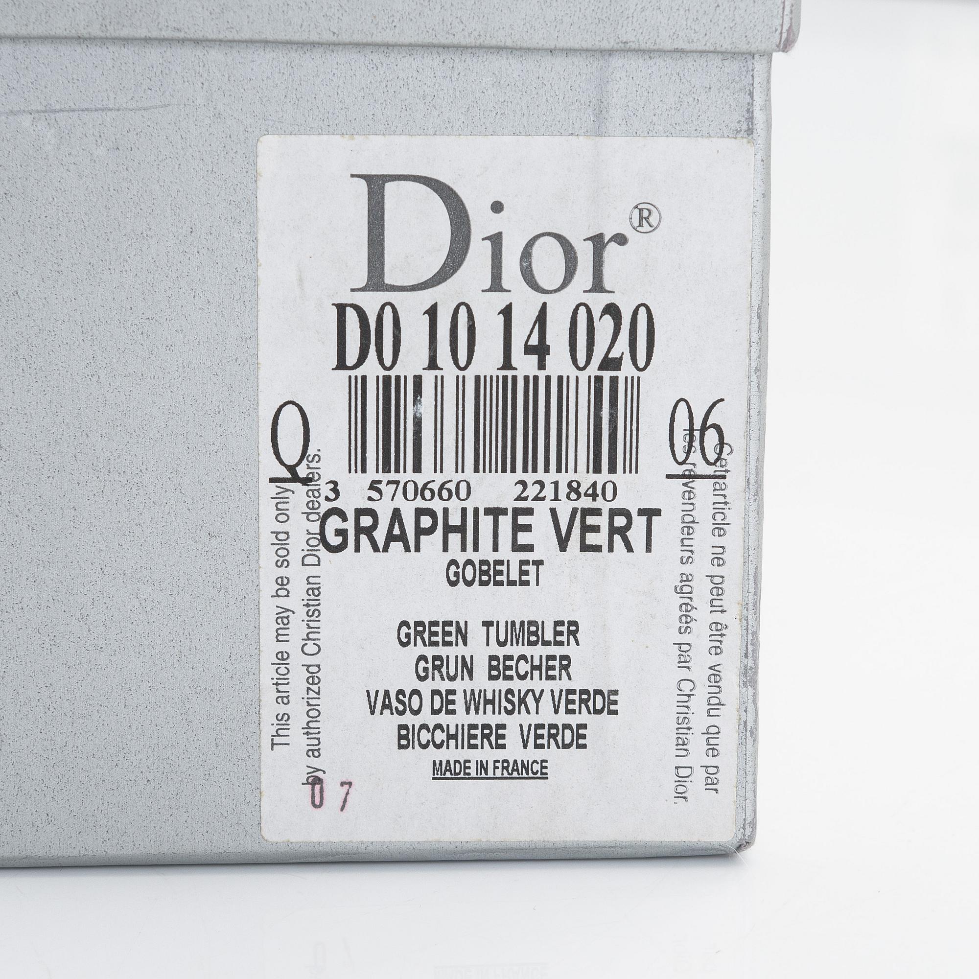Dior, an 11-piece set of whisky glasses /tumblers.