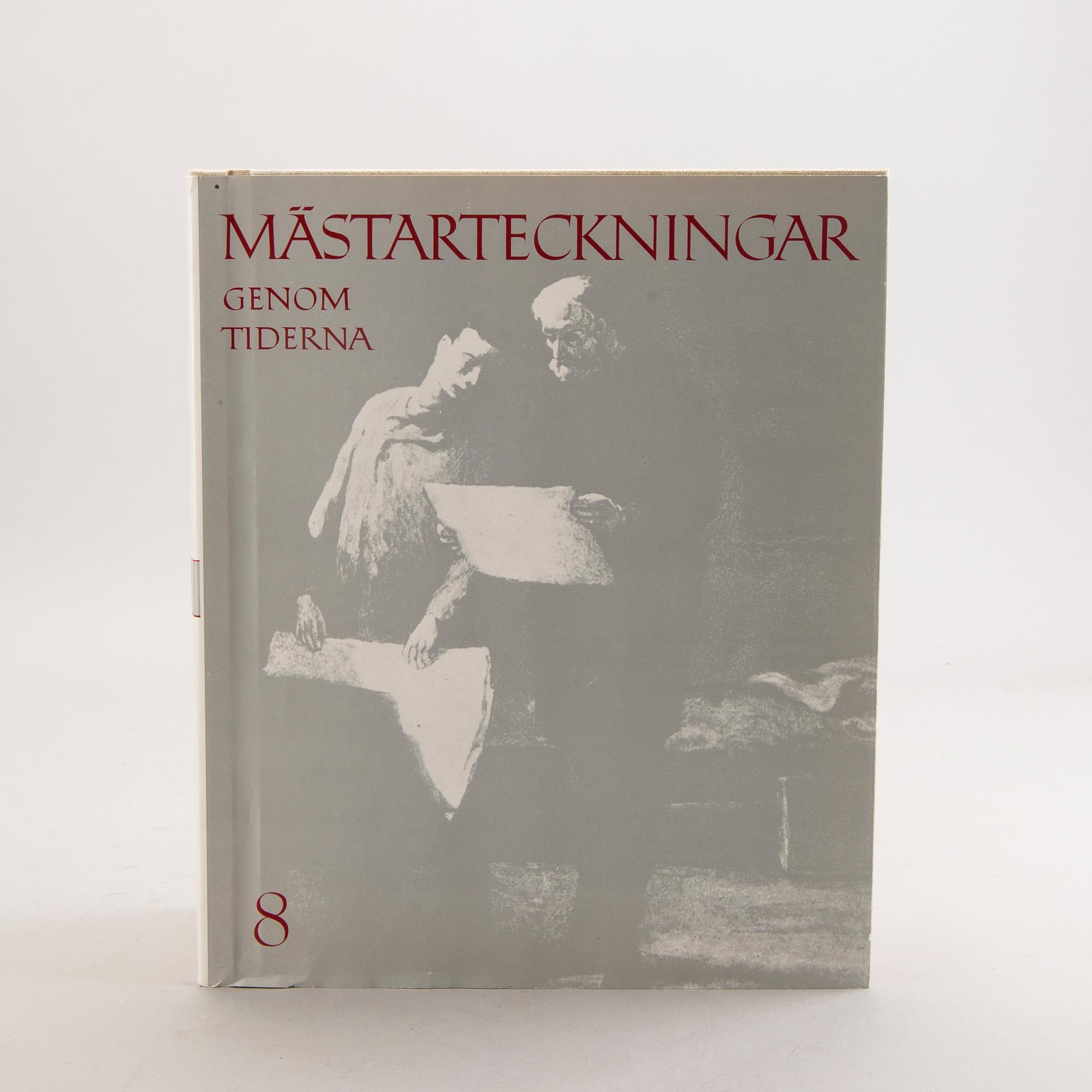 Book, 8 Vol, "Master drawings through the ages", Allhem, Malmö, 1965.