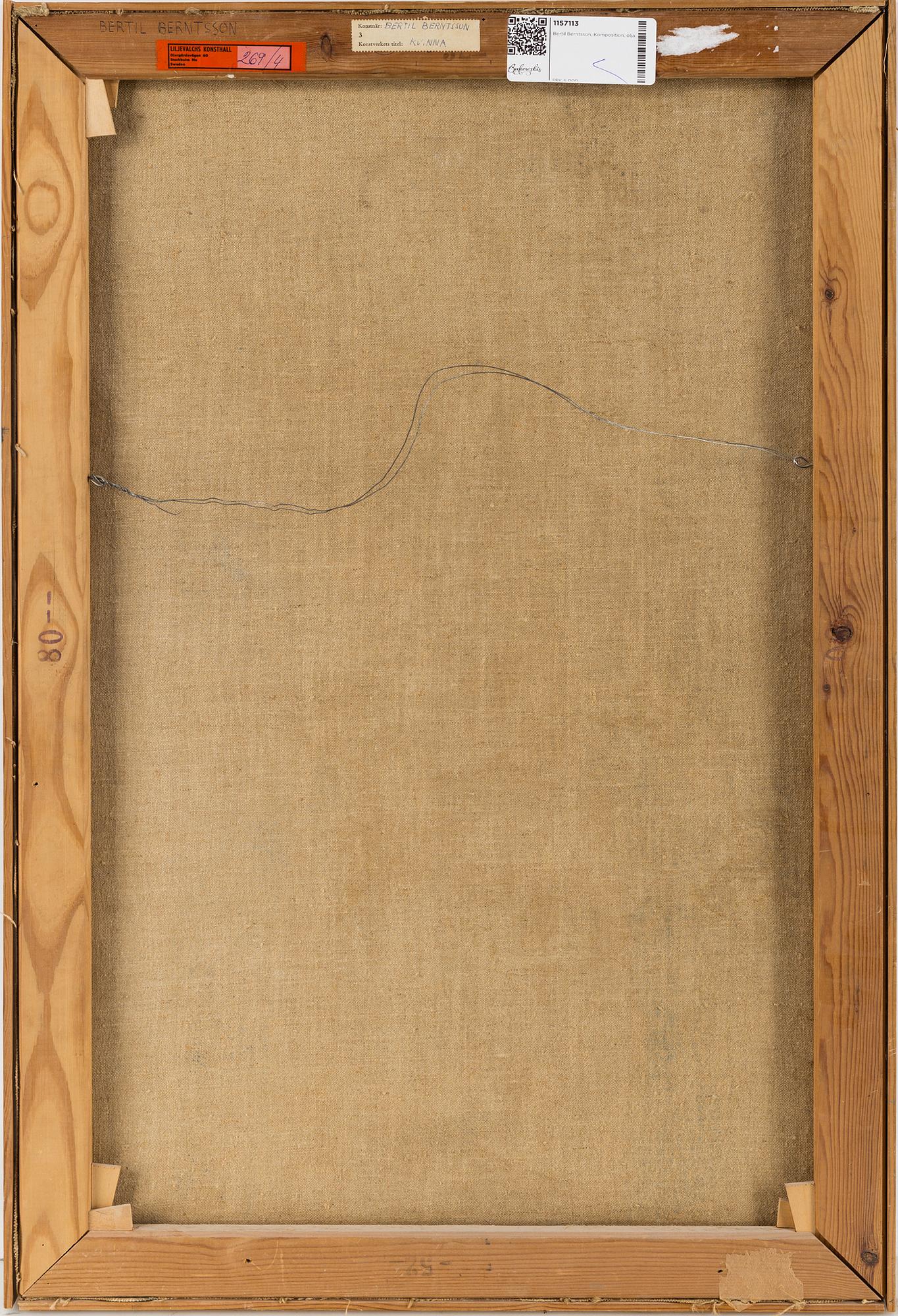 BERTIL BERNTSSON, oil on canvas, signed.