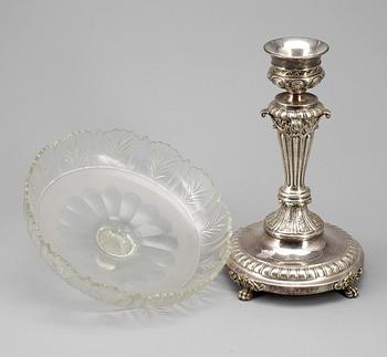 JARDINJÄR, nysilver och glas, 1900-talets första kvartal.