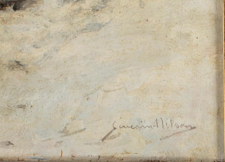 SEVERIN NILSON, olja på pannå, signerad.
