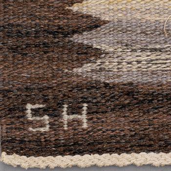 BERIT KOENIG , A CARPET, "Viggen, grå", flat weave, ca 242 x 184,5 cm, signed SH BK.
