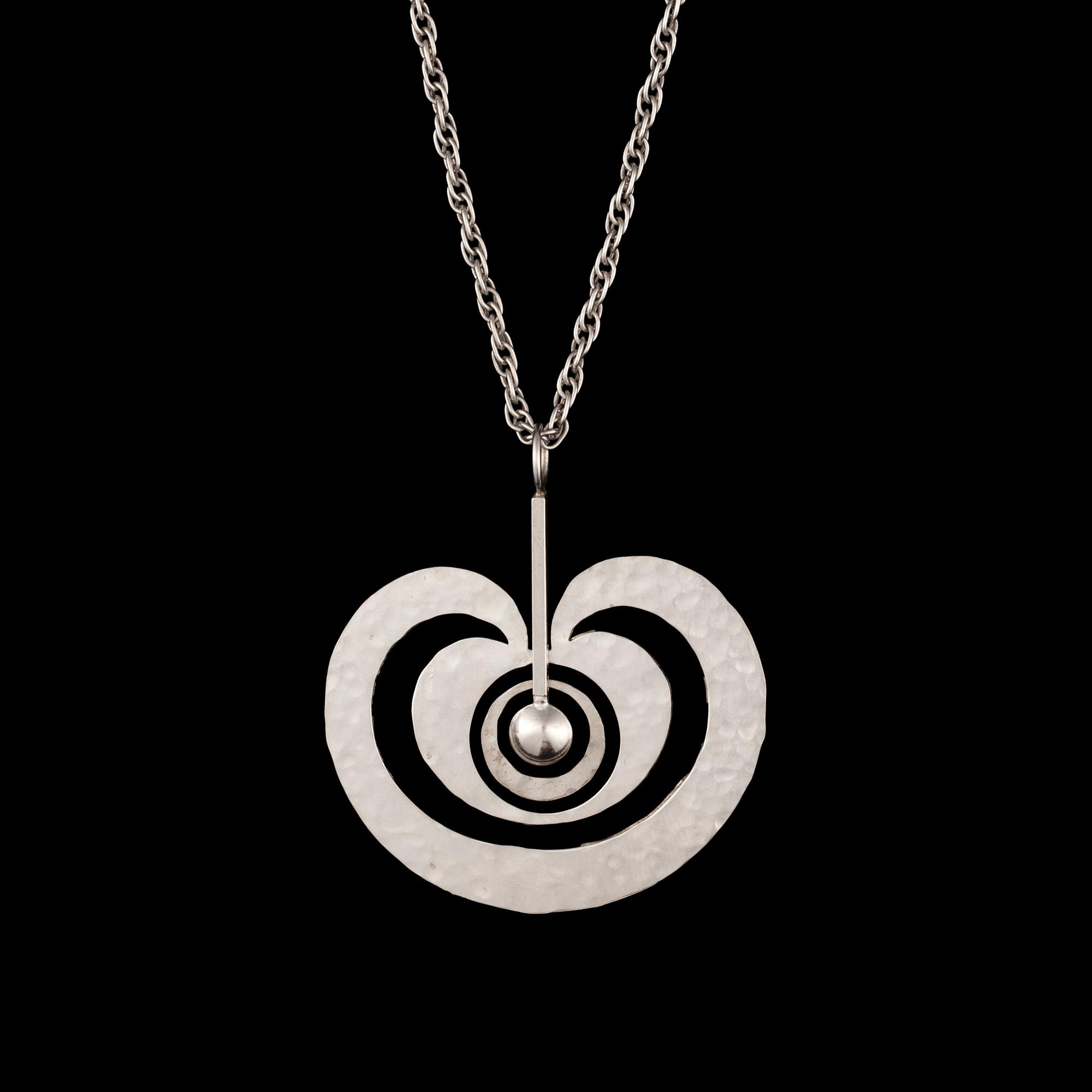 Tapio Wirkkala, A PENDANT "Apple" sterling silver, Kultakeskus export mark 1970s.