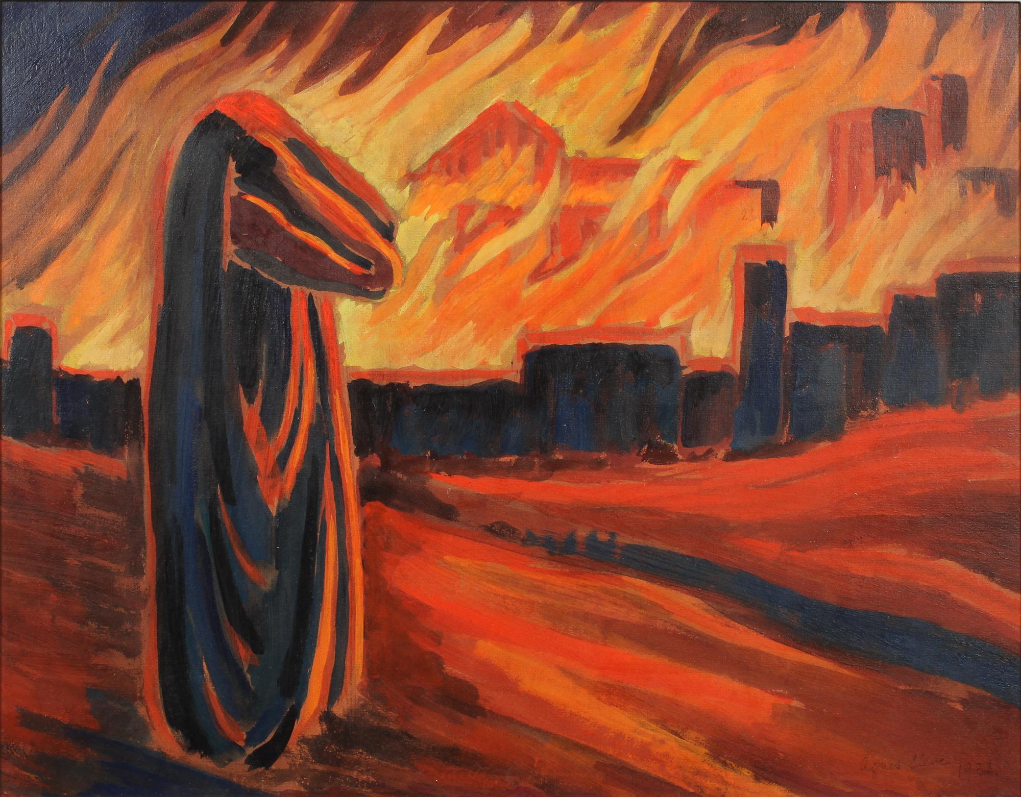 AGNES CLEVE, olja på pannå, signerad och daterad 1933.