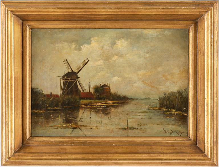 OKÄND KONSTNÄR. olja på duk, signerad W. van Beek daterad 1906.