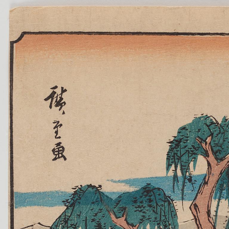 Ando Hiroshige (1797-1859), färgträsnitt. Japan, circa 1841-44.