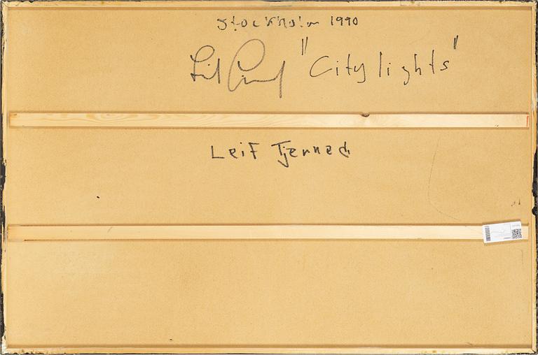 Leif Tjerned, akryl på pannå, signerad och daterad 1990 a tergo.