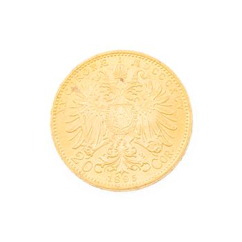 Gold coin, Austria-Hungary, 20 Corona, 1895.
