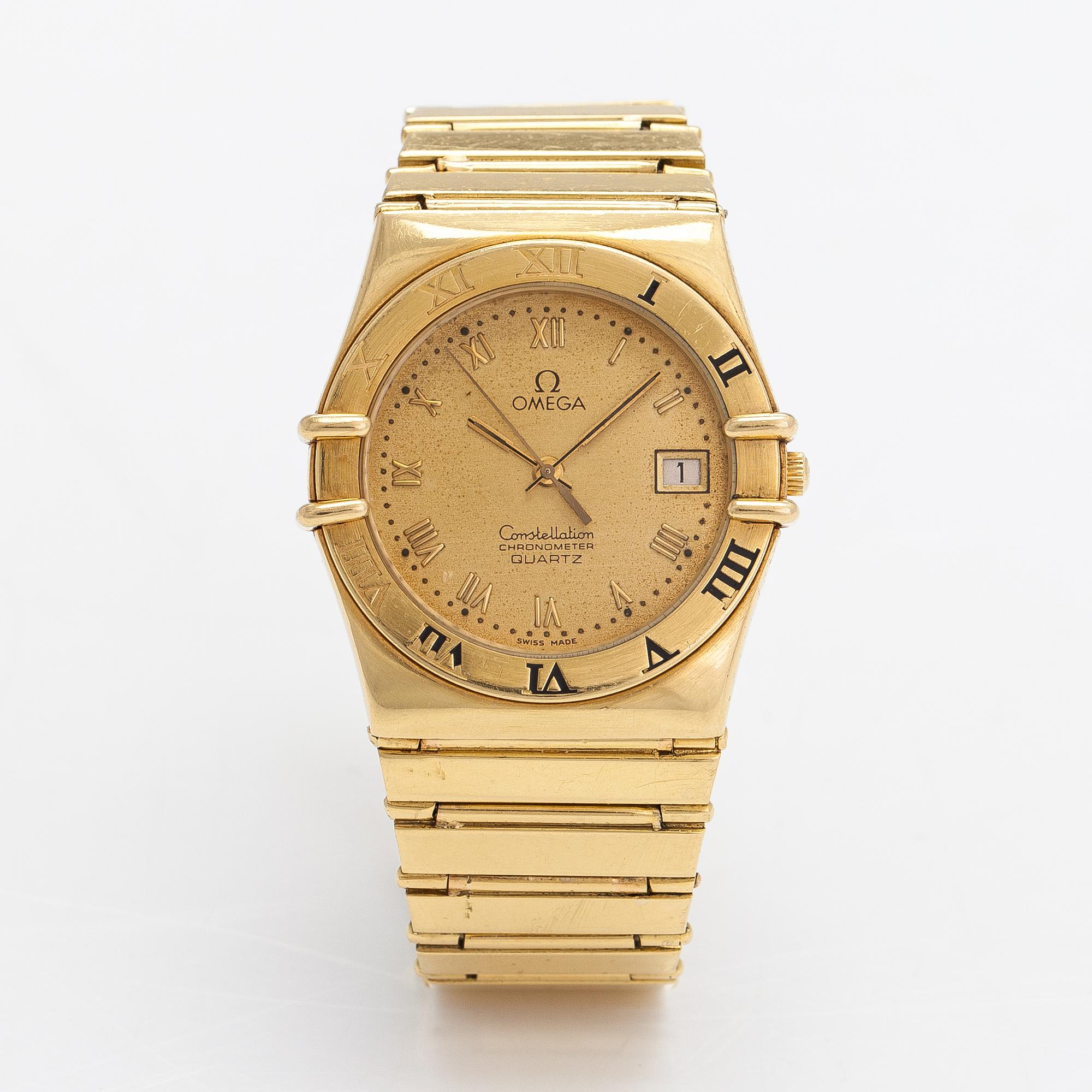 Omega, Constellation, chronometer, wristwatch, 32.5 mm.