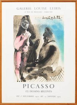 Pablo Picasso, exhibition poster "Picasso 172 dessins récents" 1972.