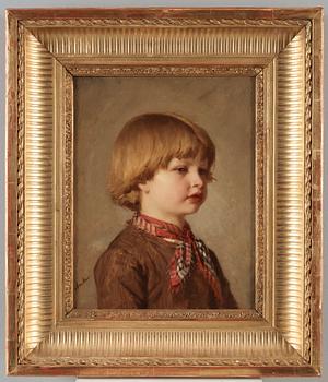 Albert Anker, Portrait of a young boy.