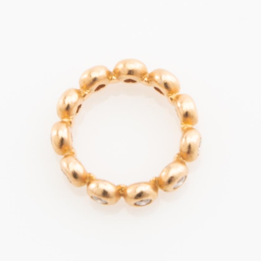 Ole Lynggaard, Ring "Bubble/Bubbles" 18K rose gold with round brilliant-cut diamonds, design by Charlotte Lynggaard.