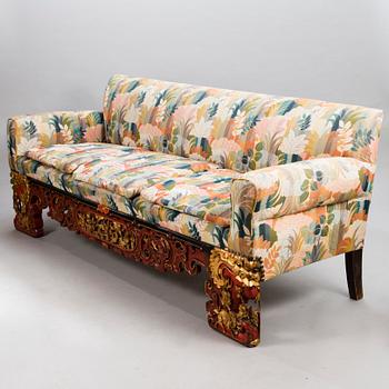 SOFA, remade from a Chinese bed, early 20th century.