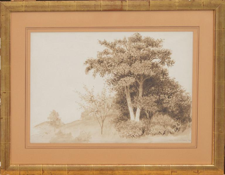 OSKAR BERGMAN, akvarell, signerad och daterad 24 augusti 1924.