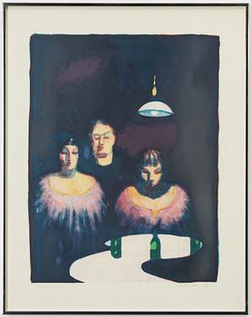 Peter Dahl, 'Wine, women and men', six colour lithographs.