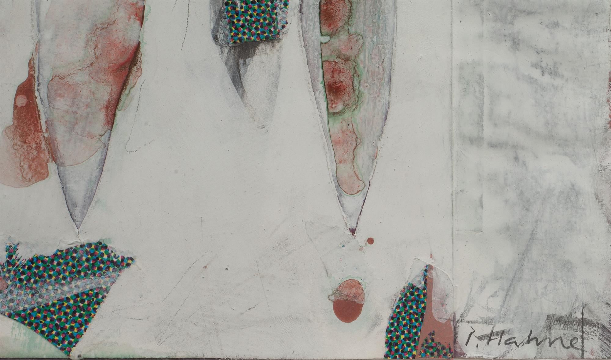 PETER HAHNE, collage/blandteknik, signerad.