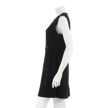 DIANE VON FURSTENBERG, a black wool blend dress, size 8.