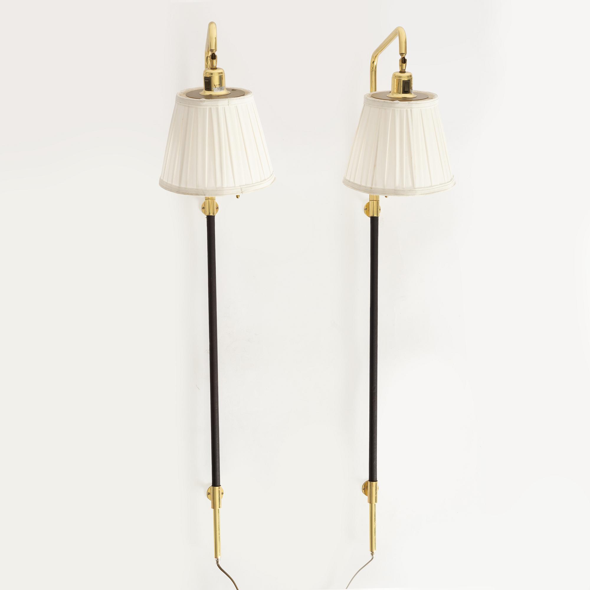 Wall lamps, a pair, Blond Belysning AB, Värnamo, Sweden, 2000s.